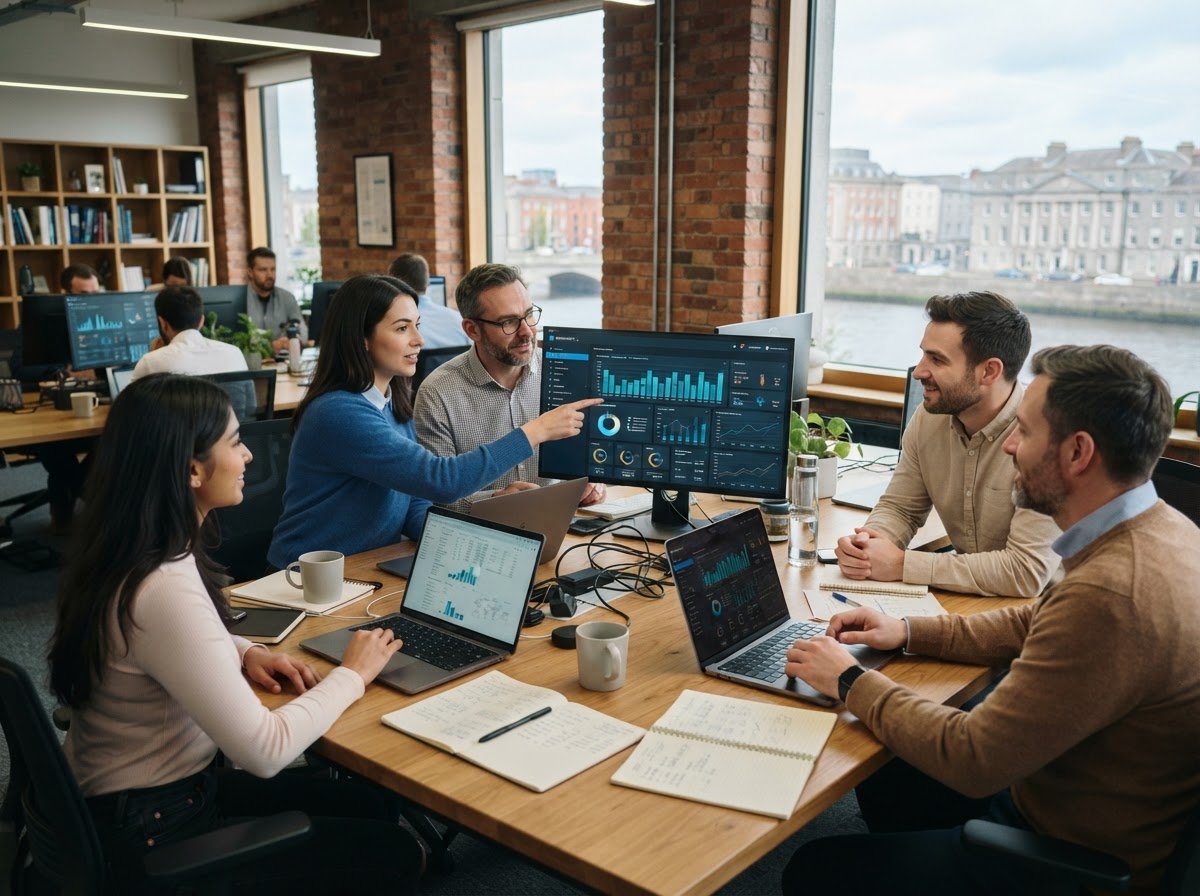 Mintordom ai analyst reviewing real-time financial data on screen
